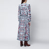 FARM Rio Light blue midi dress with floral print