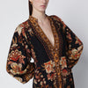 FARM Rio Black “Majestic Garden” long dress