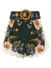 Farm Rio Green Berry Garden Shorts