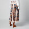 FARM Rio Pink Sea Garden pleated skirt
