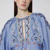 FARM Rio Light blue Blue Garden Tapestry midi dress