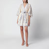 ZIMMERMANN Indra Plunge dress in cream/lilac linen