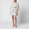 ZIMMERMANN Indra Plunge dress in cream/lilac linen