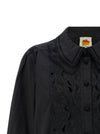 Farm Rio Black Embroidered Shirt
