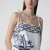 FARM Rio Coast Stars printed linen midi dress