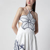 FARM Rio Coast Stars printed linen midi dress