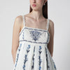 FARM Rio Off-White Flowers Arch Pleats maxi dress