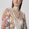FARM Rio White Sea Garden dress with tiered ruffles