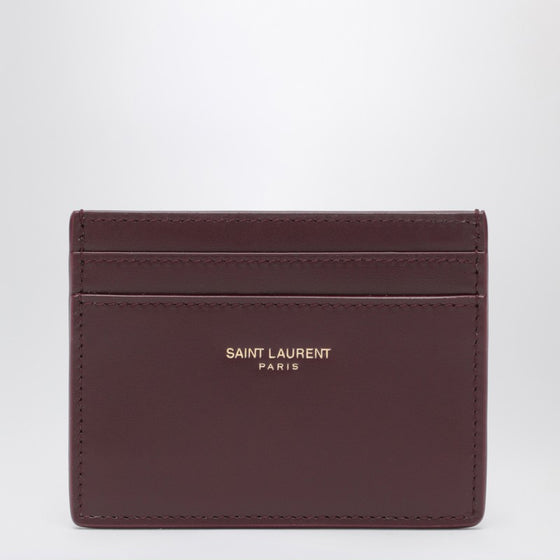 Saint Laurent Hot Wine leather credit card holder