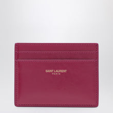  Saint Laurent Fuchsia leather credit card holder