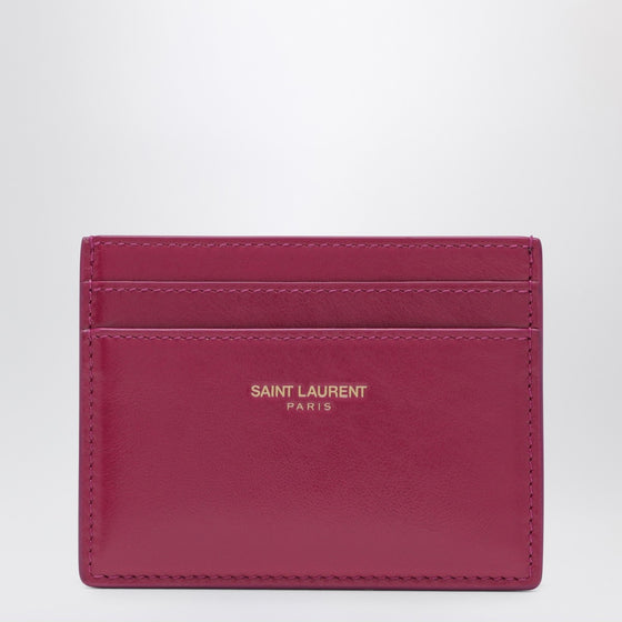 Saint Laurent Fuchsia leather credit card holder