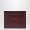 Saint Laurent Dark ruby leather credit card holder