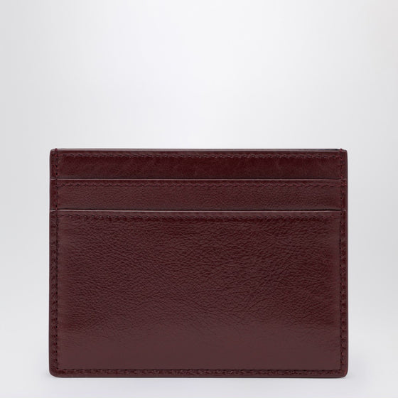 Saint Laurent Dark ruby leather credit card holder
