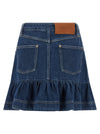 Farm Rio Denim Skirt With Flounces