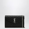 Saint Laurent Clutch with chain Cassandre black