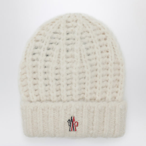 Moncler Grenoble White alpaca-blend beanie