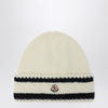 Moncler White and blue wool hat