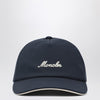 Moncler Navy baseball cap with embroidered logo