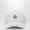 Moncler Pink baseball cap with logo patch