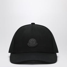  Moncler Black cotton gabardine baseball cap