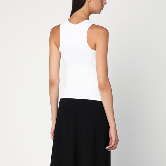 Vivienne Westwood White tank top with Orb logo
