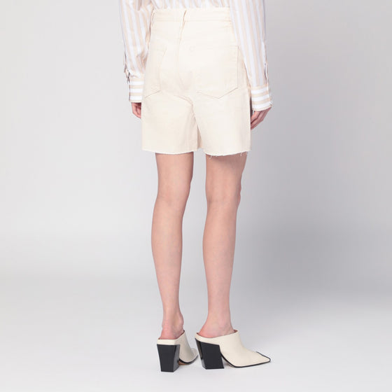 Frame Butter-coloured denim bermuda shorts