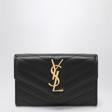  Saint Laurent Black Monogram Envelope small wallet