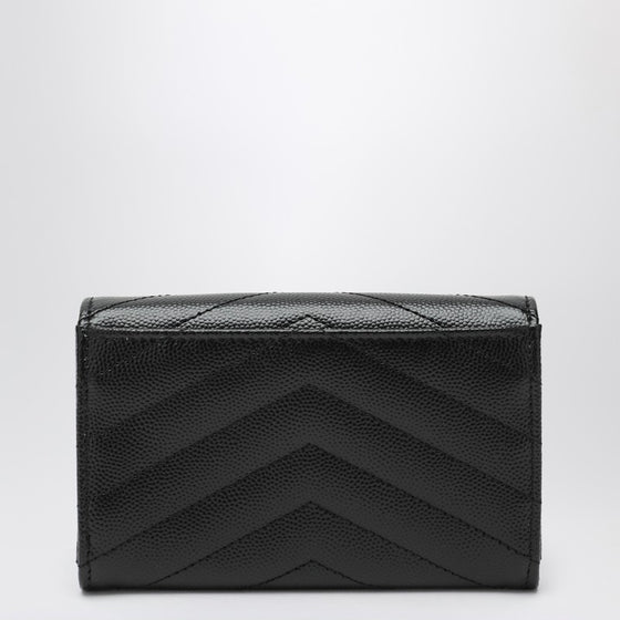 Saint Laurent Black Monogram Envelope small wallet