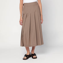  Róhe Pleated midi skirt in khaki