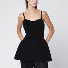  Róhe Black wool bustier top