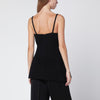 Róhe Black wool bustier top
