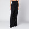 Róhe Black satin trousers