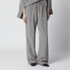 Róhe Light grey wide striped trousers