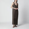 Róhe Earth-tone silk dress