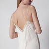 Róhe White silk and lace slip dress