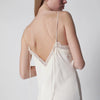 Róhe White silk and lace slip dress