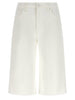 Mother The Whole Lot Zip Twist Fray Bermuda Shorts