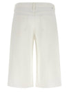 Mother The Whole Lot Zip Twist Fray Bermuda Shorts