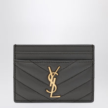  Saint Laurent Grey Cassandre card holder