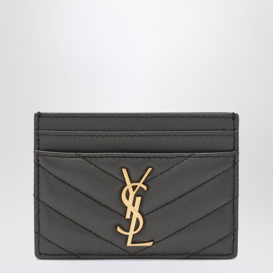 Saint Laurent Grey Cassandre card holder