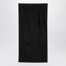  Courreges Courrèges Black midi skirt with draping