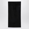 Courreges Courrèges Black midi skirt with draping