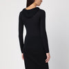 Courreges Courrèges Light wool black hooded sweater