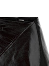 Courreges Fold Vinyl Mini Skirt