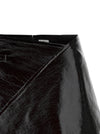 Courreges Fold Vinyl Mini Skirt