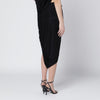 Francesco Murano Draped black stretch jersey skirt