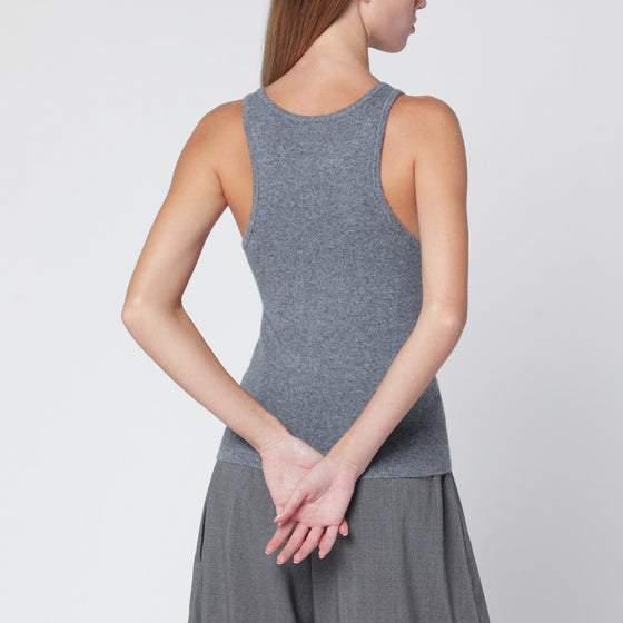 ALMADA LABEL Luna top in grey wool and cashmere