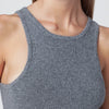 ALMADA LABEL Luna top in grey wool and cashmere