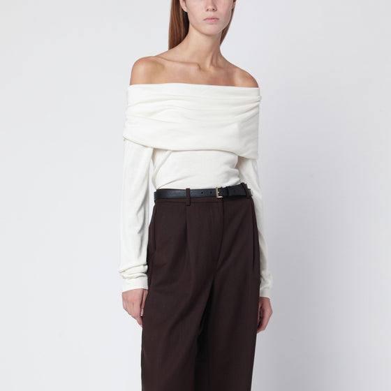 ALMADA LABEL Cara sweater in cream silk and cashmere