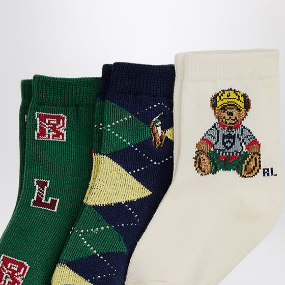 Polo Ralph Lauren Set of three Polo Bear socks